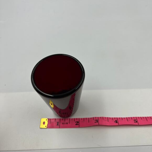 Vintage Anchor Hocking Ruby Red Cordial Single Shot Glass 1980's Thick Glass - Picture 5 of 8